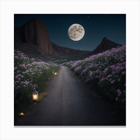 Full Moon In The Desert Canvas Print