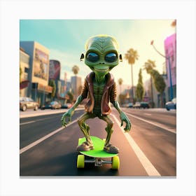 Alien Skate 12 Canvas Print