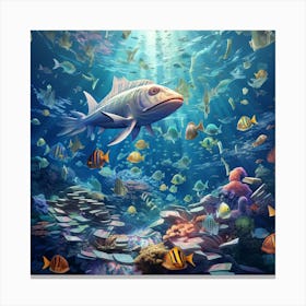 Fish In The Ocean Canvas Print