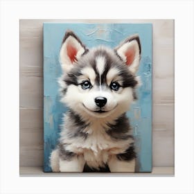 Cute baby husky 2 Canvas Print