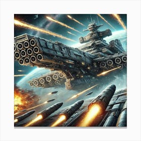 Projectile Weapons Vanguard Class Battleship Converted Canvas Print