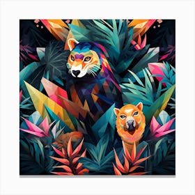 Jungle Animals Canvas Print