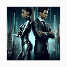 Futuristic Couple 43 Canvas Print