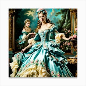 Victorian Ball Gown Canvas Print