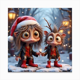 Christmas Trolls 5 Canvas Print