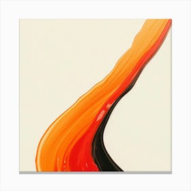 Orange And Black Swirl Canvas Print