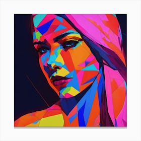 Abstract Portrait Of A Woman Face Canvas Print