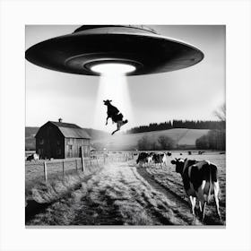 Aliens In The Sky 1 Canvas Print