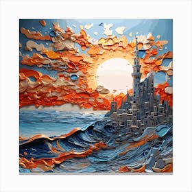 Sunset In The Sea Canvas Print