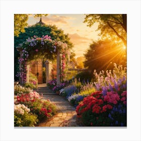 Garden at Sunset Canvas Print