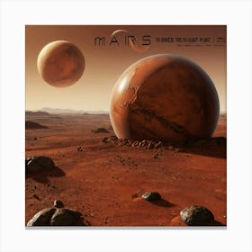 Default Imagine A Travel Poster For Mars The Red Planet 0 1 Canvas Print