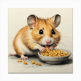 Hamster Drawing 10 Canvas Print