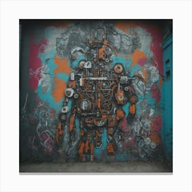 Deux Ex Machina Graffiti Canvas Print