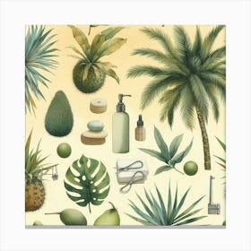 Tropical Seamless Pattern Canvas Print