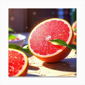 Default Pink Grapefruit Art Print 1 Canvas Print