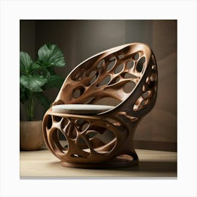 Sculptural Tree Design Chair Canvas Print