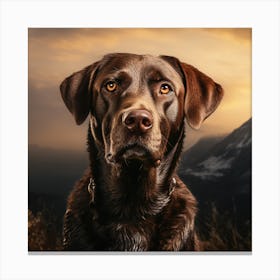 Chocolate Labrador Canvas Print