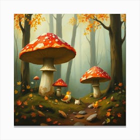 Mushroom Forest 24 Canvas Print