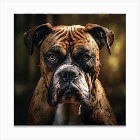 Boxer Dog Portrait 1 Canvas Print