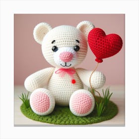 Amigurumi, Bear 3 Canvas Print