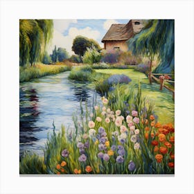 Canvas Cascade: Monet's Serene Riverside Canvas Print