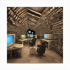 Computer Room Canvas Print