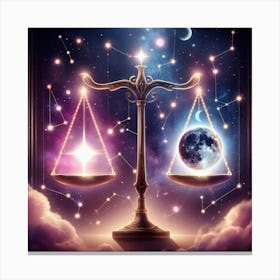 Astrology Scales 3 Canvas Print