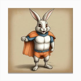 Bunny Superhero Canvas Print