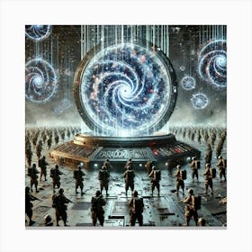 A Futuristic Battlefield Where The Paradox Engine Canvas Print