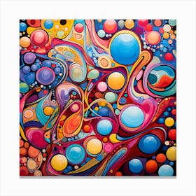 Abstract Bubbles Canvas Print