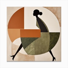 Woman In A Circle Canvas Print