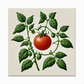 Tomato On A Vine Canvas Print
