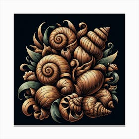 Sea Shell Art Piece Canvas Print