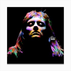 Roger Taylor Music Legend in Colorful Lienzo