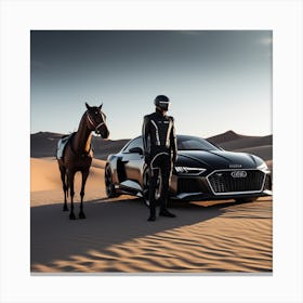 Audi R8 In The Desert Canvas Print