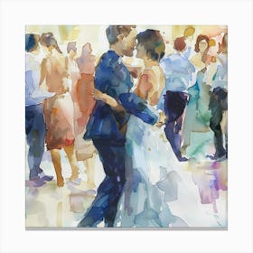 Watercolor Couple Dancing At Wedding 1718371440 1 Canvas Print