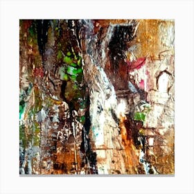 Abstract Painting, Impressionist Painting, Acrylic On Canvas, Brown Color Canvas Print