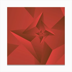 Redish Trendy Triangle Pattern Canvas Print