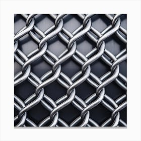 Close Up Of A Chain Link Fence Canvas Print