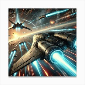 A Futuristic Science Fiction Depiction Of Phoenix Solarengines Canvas Print