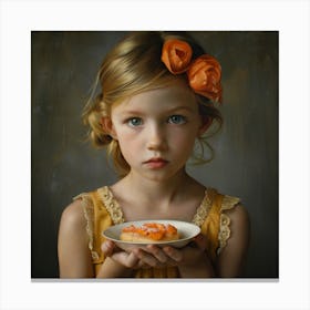 Innocence and Confection. Image of Childhood Innocence. Canvas Print