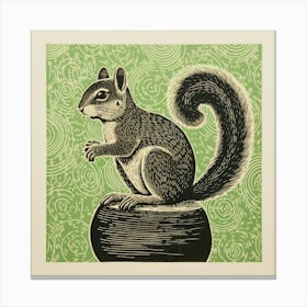 Squirrel On A Bowl Toile