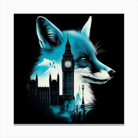 Fox and Big Ben Canvas Print