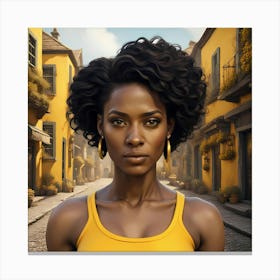 Ebony Queen of the Town Canvas Print