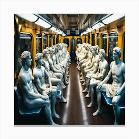Train Of Statues Canvas Print