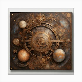 Steampunk Planets Canvas Print