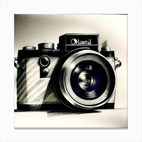 Camera Drawing Canvas Print