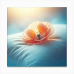 Flower On A Pillow 3 Canvas Print