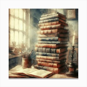 Stack Of Books Canvas Print