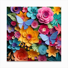 Paper Flowers 29 Canvas Print